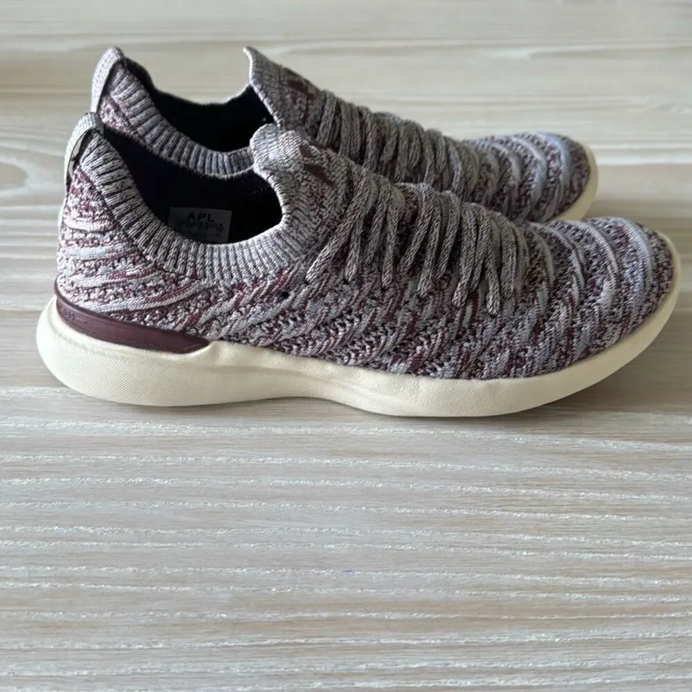 APL Athletic Propulsion Labs - Wave TechLoom Running Sneakers - Burgundy 6.5